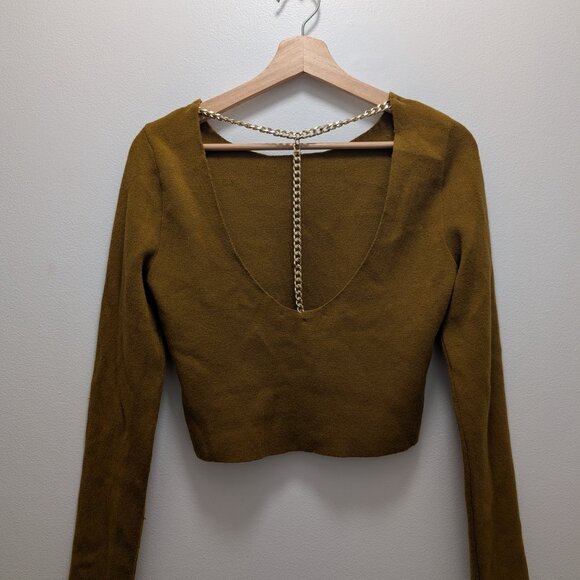 CHIC ZARA SWEATER WITH CHAIN - Picture 2 of 4
